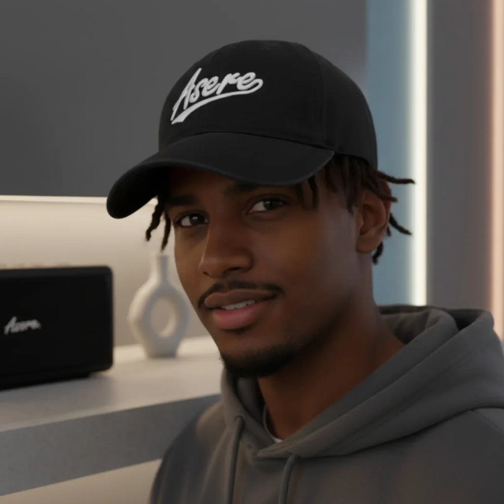 Asere Gorra Negra Bordada